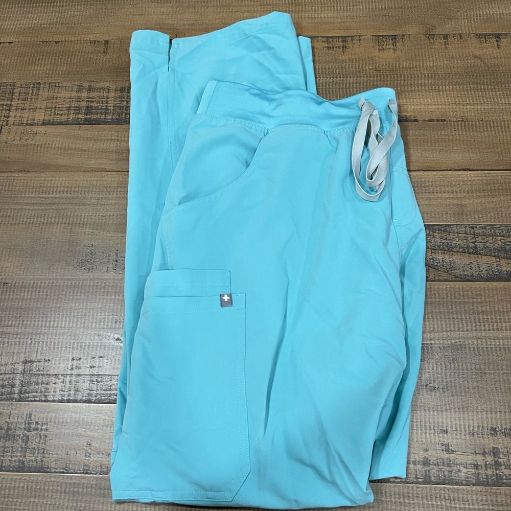 Figs Womens Scrub Bottoms Light Blue Size Large